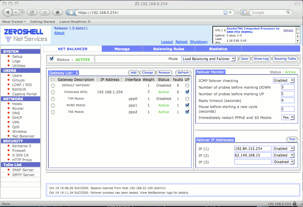 zeroshell netbalancer